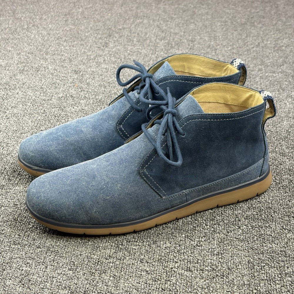 UGG FREAMON CANVAS BLUE LACE TWINSOLE CHUKKA ANKLE BOOTS SHOES SIZE US 11.5 MENS